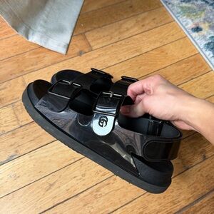 Gucci Black Buckle Sandals